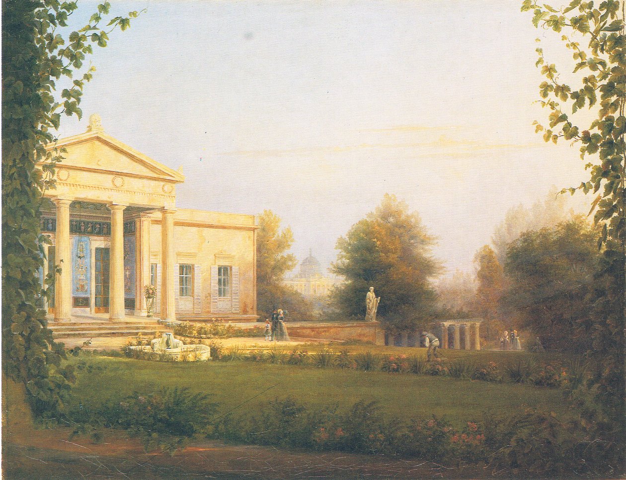 Vista dalla veranda del castello di Charlottenhof da Carl Daniel Freydanck
