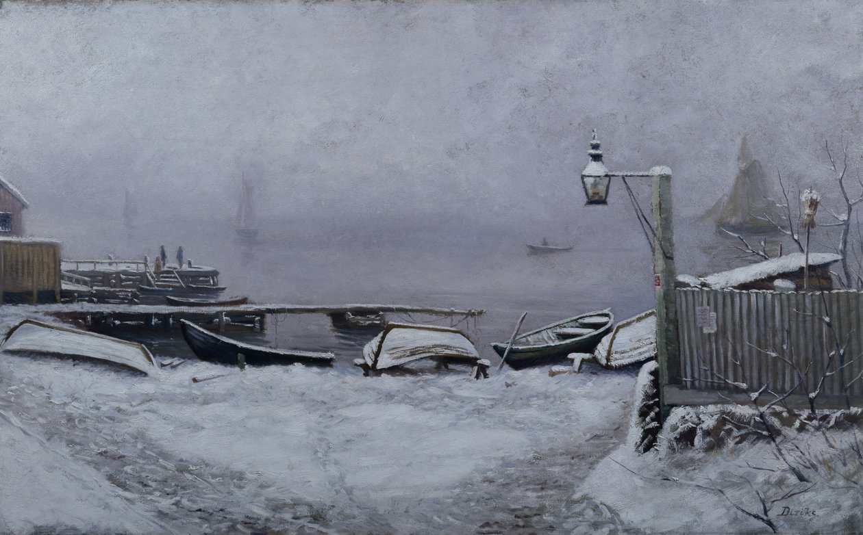 Giorno di dicembre vicino a Drøbak da Carl Edvard Diriks