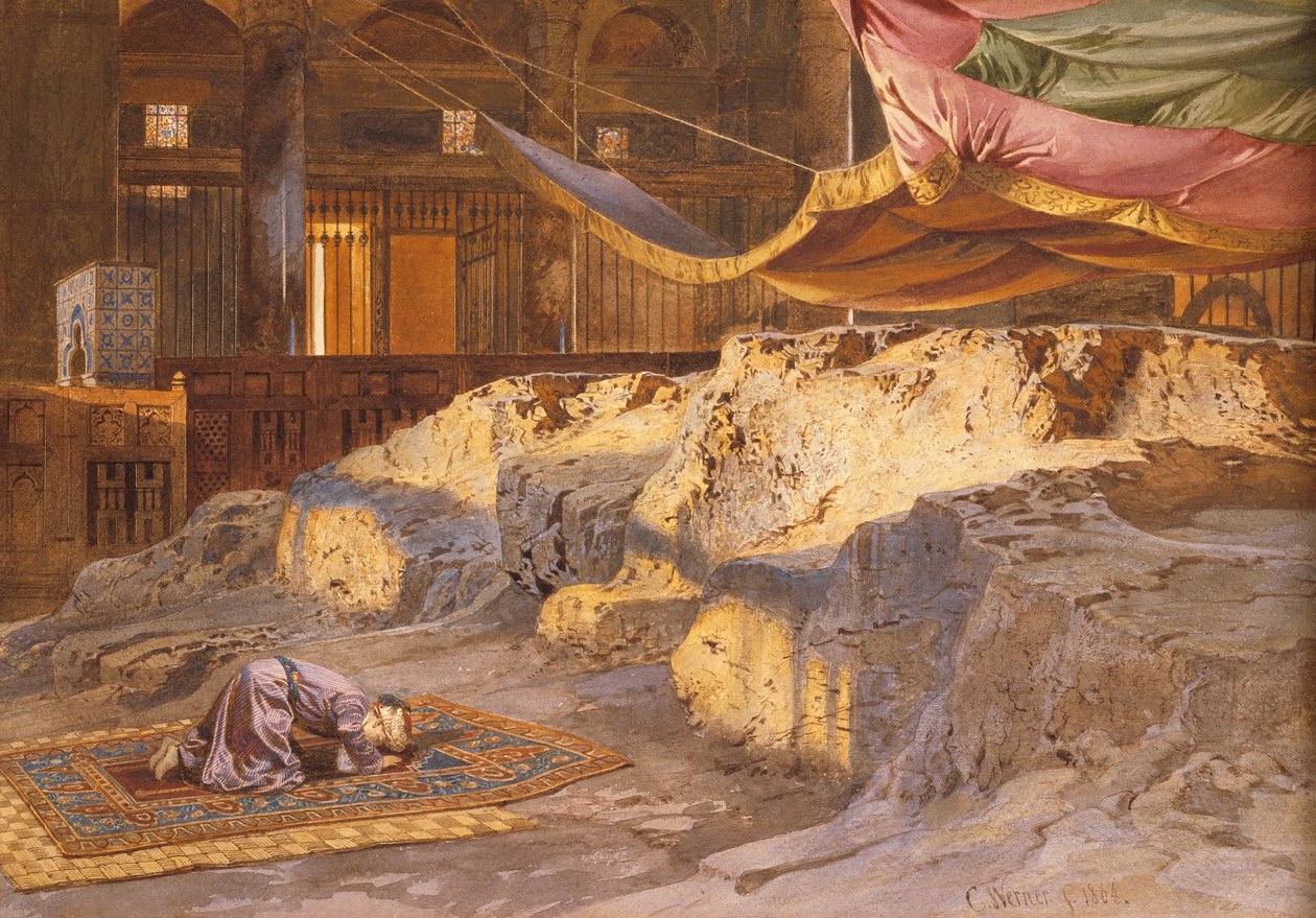 Dentro la Cupola della Roccia, 1864 da Carl Friedrich Heinrich Werner