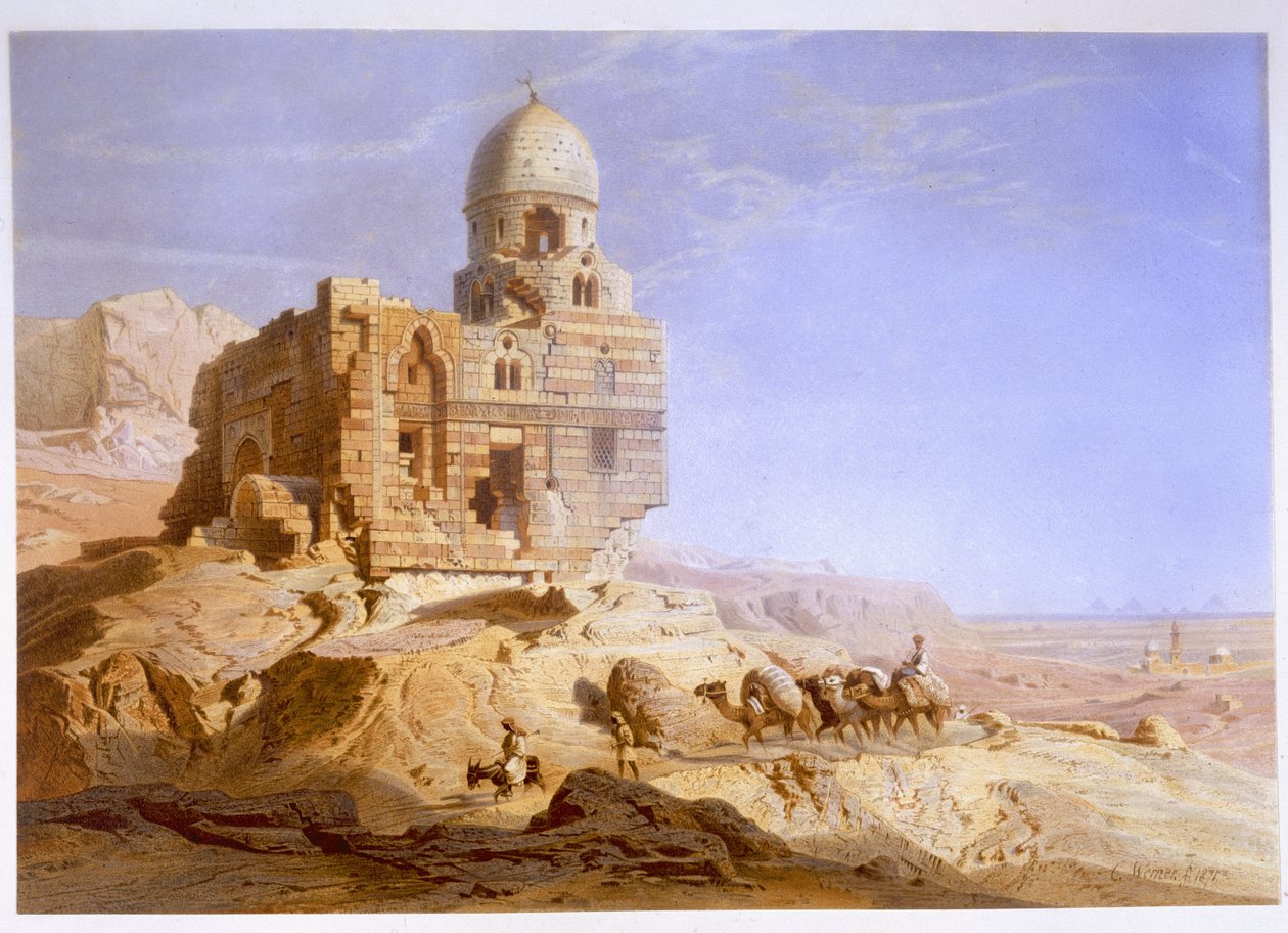 Tombe dei Califfi, Il Cairo, 1871 da Carl Friedrich Heinrich Werner