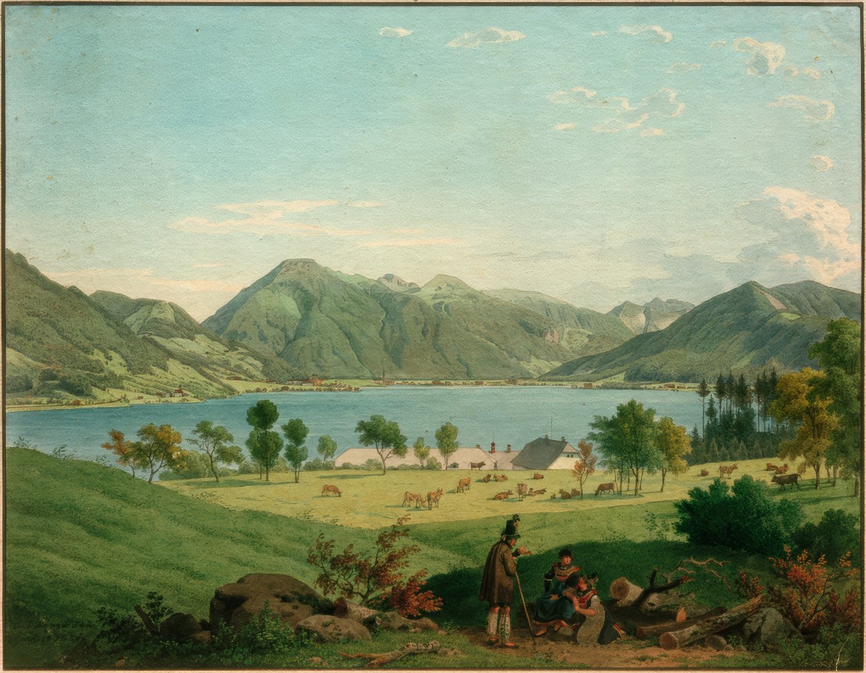 Il Tegernsee a Kaltenbrunn da Carl Friedrich Heinzmann