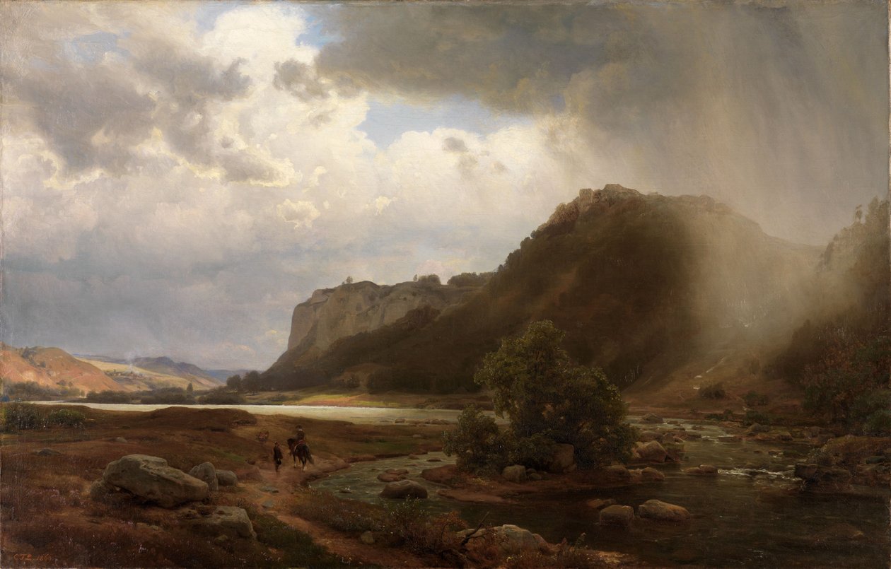 Paesaggio fluviale da Carl Friedrich Lessing