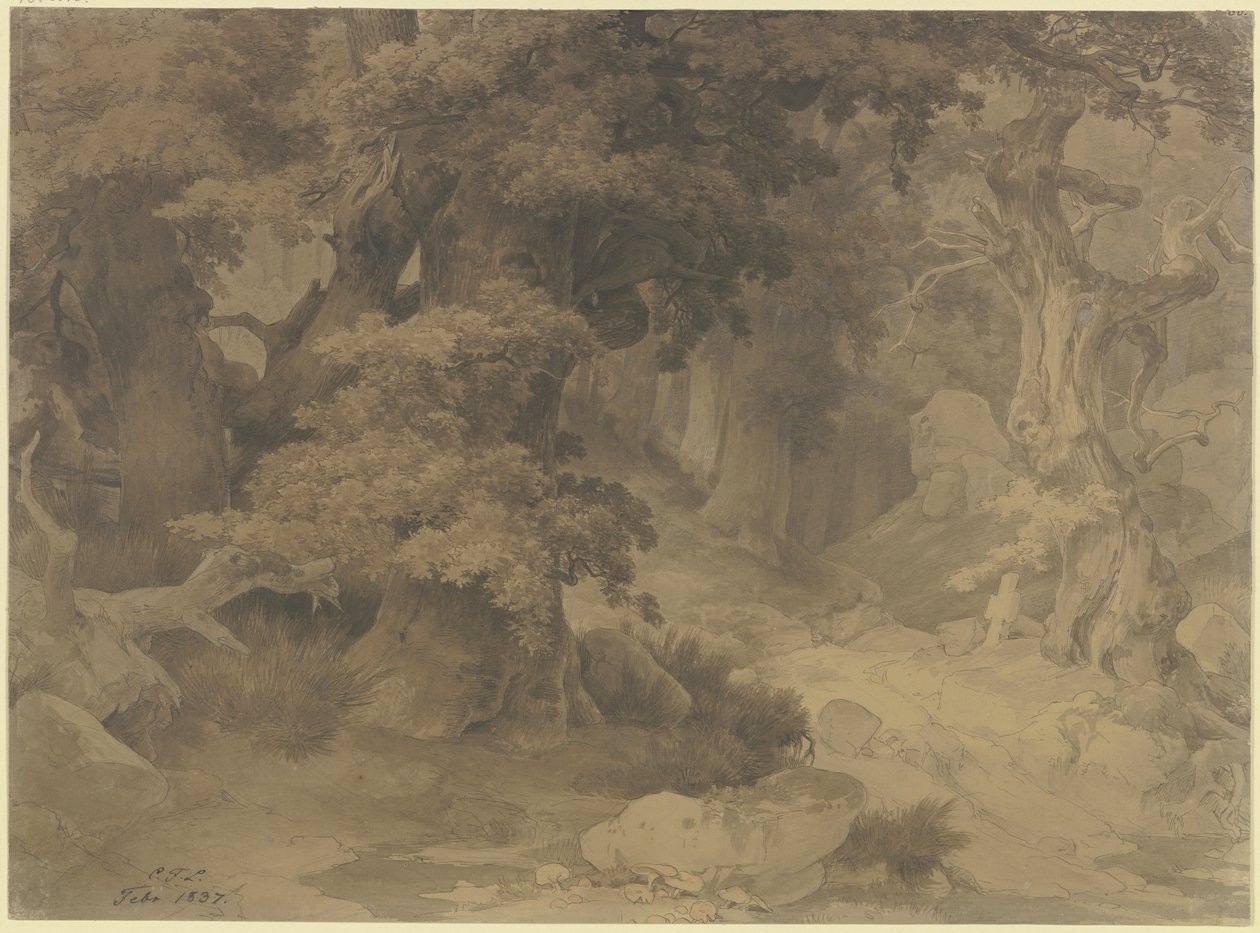 Foresta di querce da Carl Friedrich Lessing