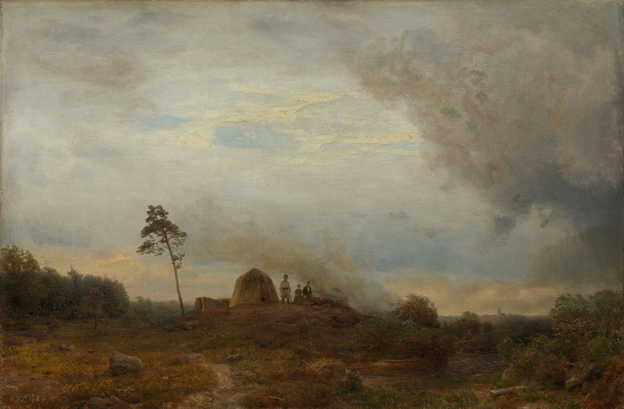 Bivacco polacco nella brughiera da Carl Friedrich Lessing