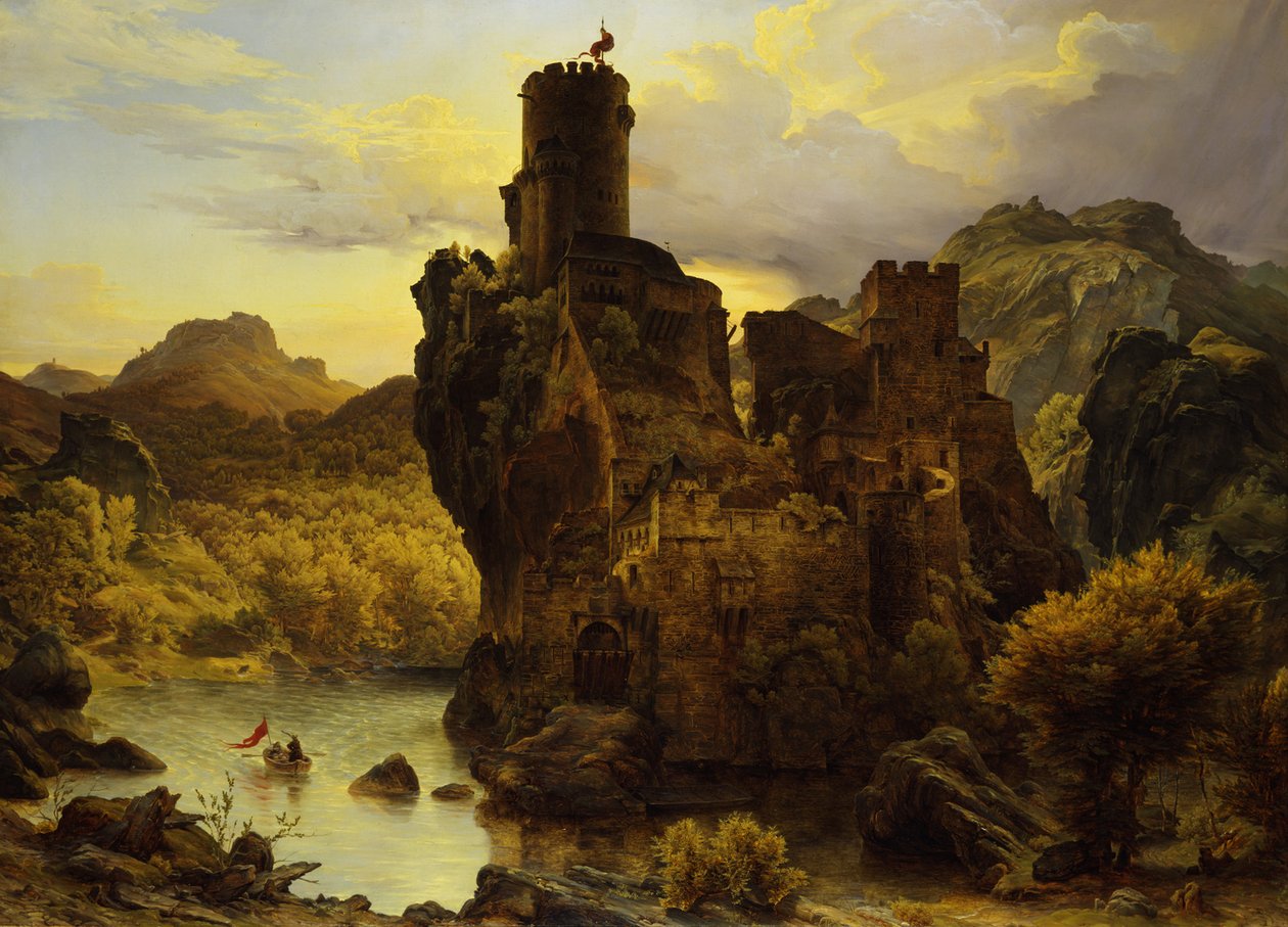 Castello cavalleresco da Carl Friedrich Lessing