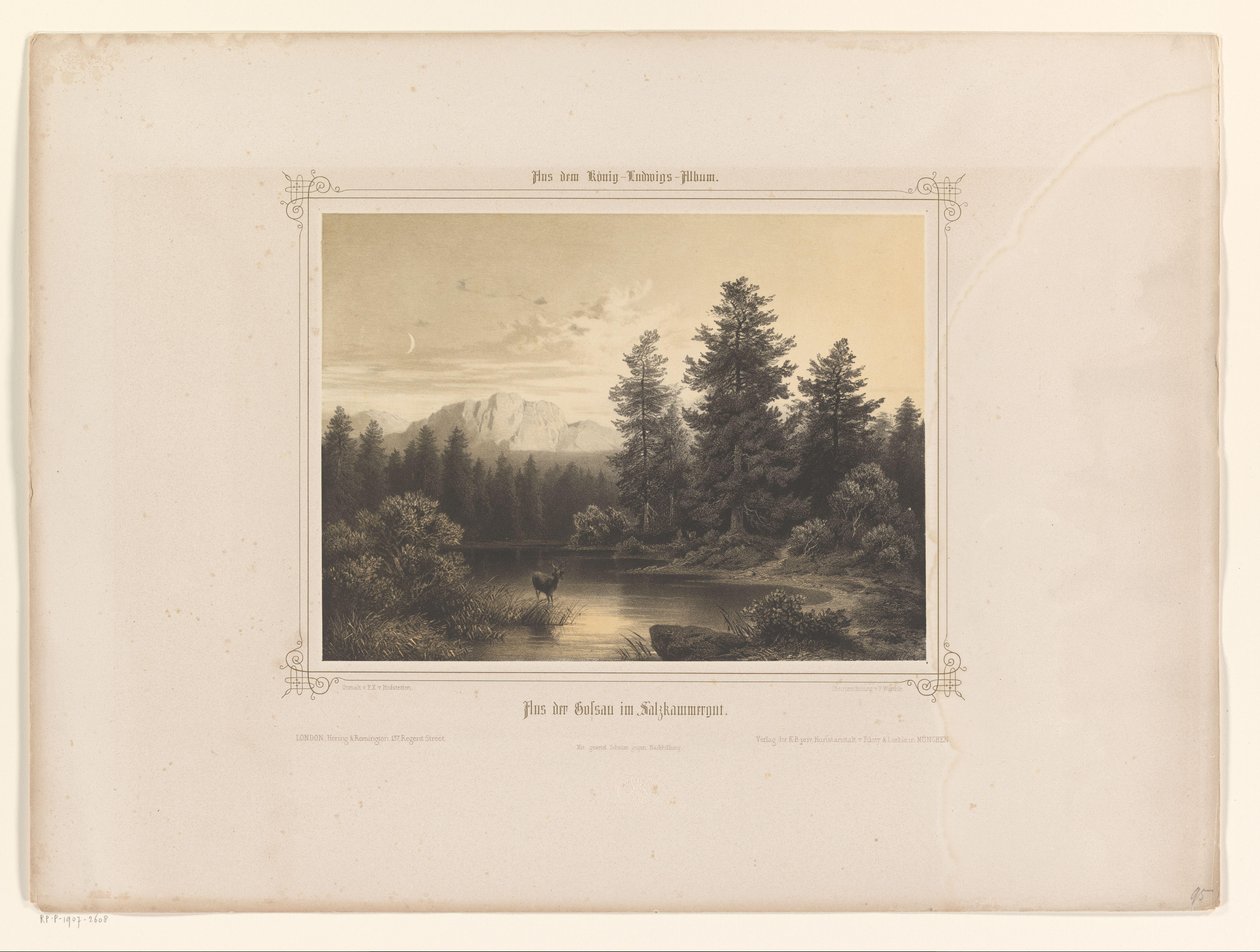 Veduta di un fiume a Salzkammergut da Carl Friedrich Würthle