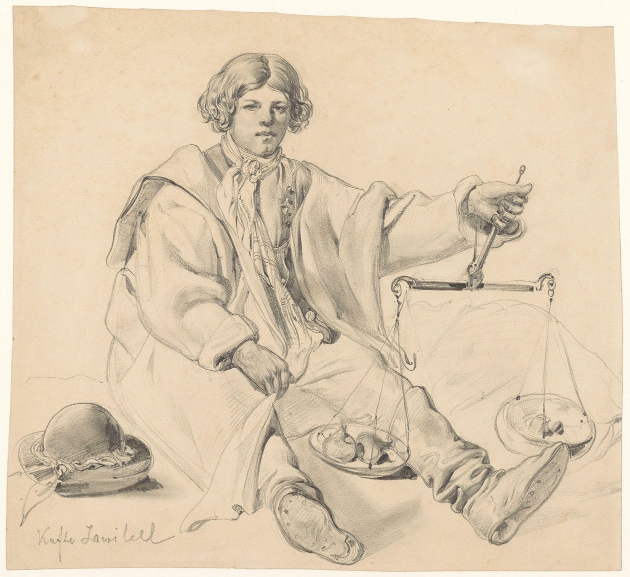 Venditore di cipolle croato seduto da Carl Goebel