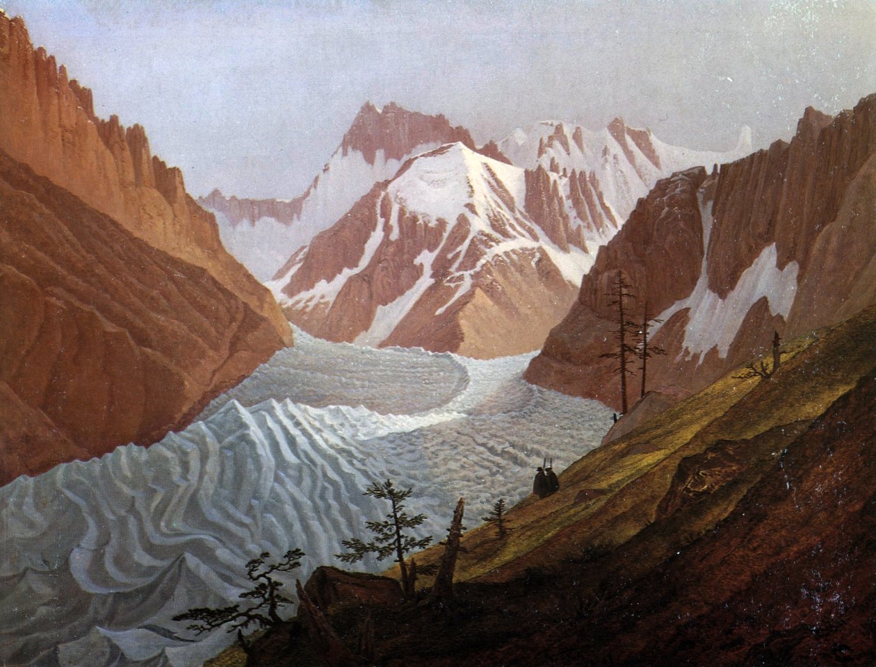 Tedesco: Il mare di ghiaccio vicino a Chamonix da Carl Gustav Carus