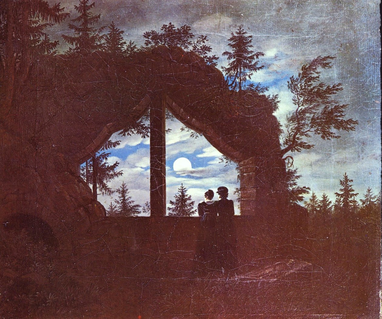 Tedesco: Finestra di Oybin al chiaro di luna da Carl Gustav Carus