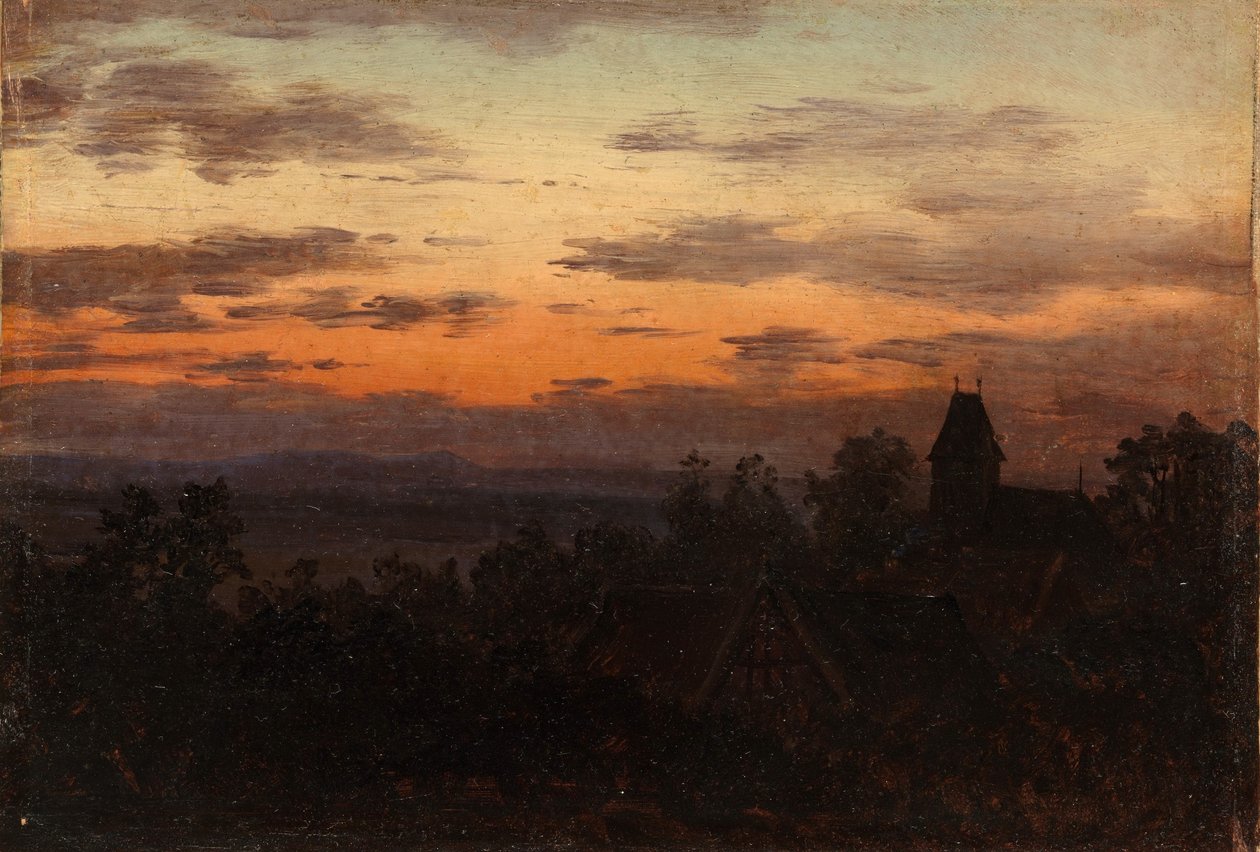 Paesaggio al tramonto da Carl Gustav Carus