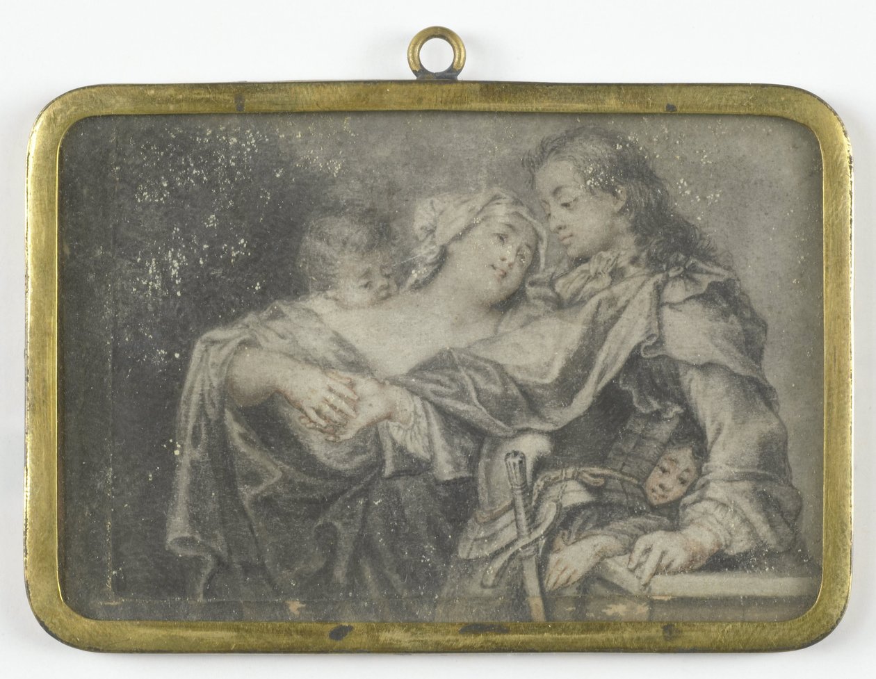 Una giovane donna che distrae un guerriero mentre uno dei suoi figli lo deruba da Carl Gustav Klingstedt (attributed to)