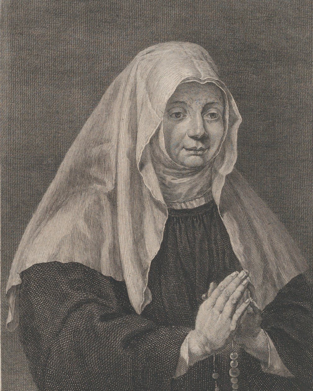 Ritratto di una suora in preghiera, ca. 1771 da Carl Guttenberg