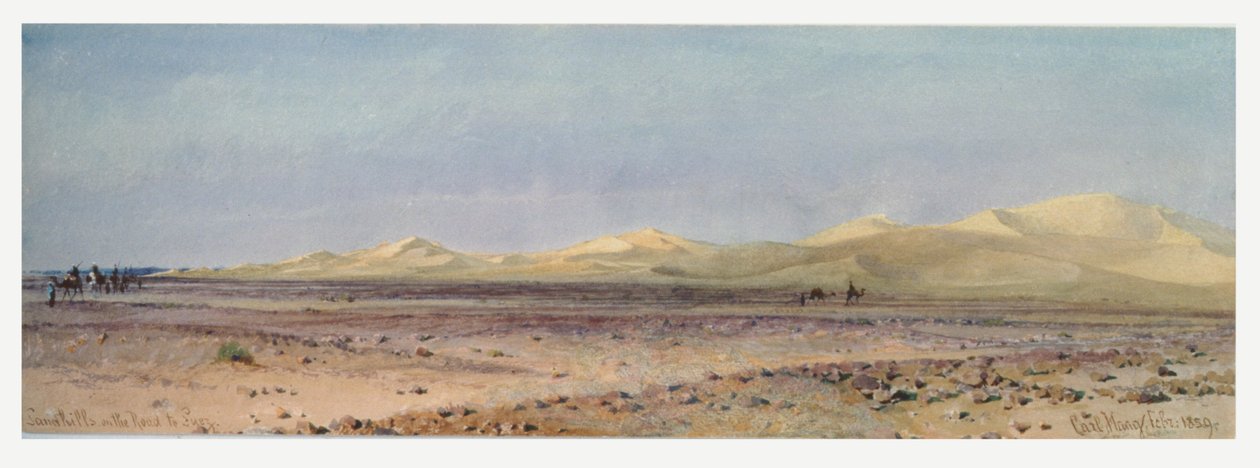 Dune di sabbia sulla strada per Suez, 1859 da Carl Haag
