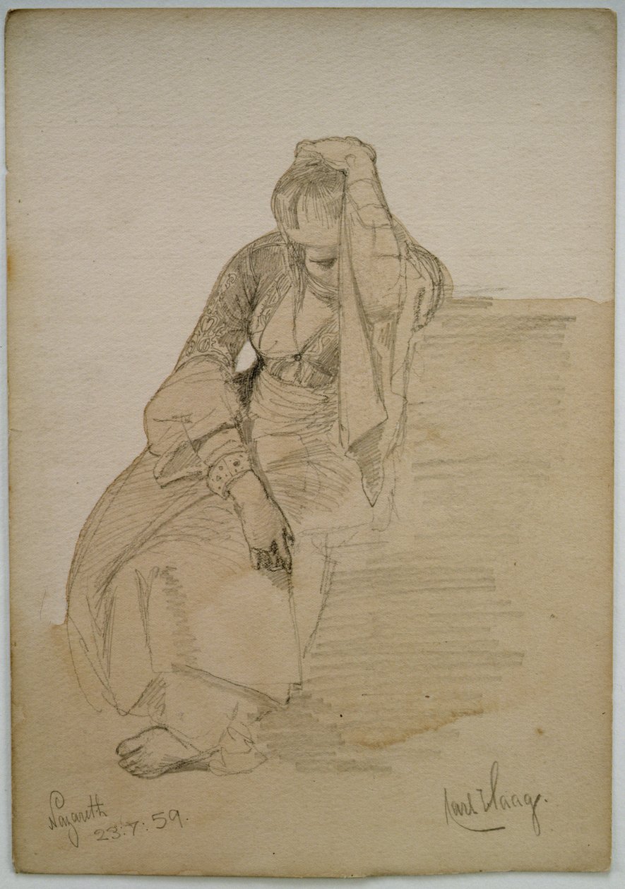 Studio di una signora seduta, Nazareth da Carl Haag