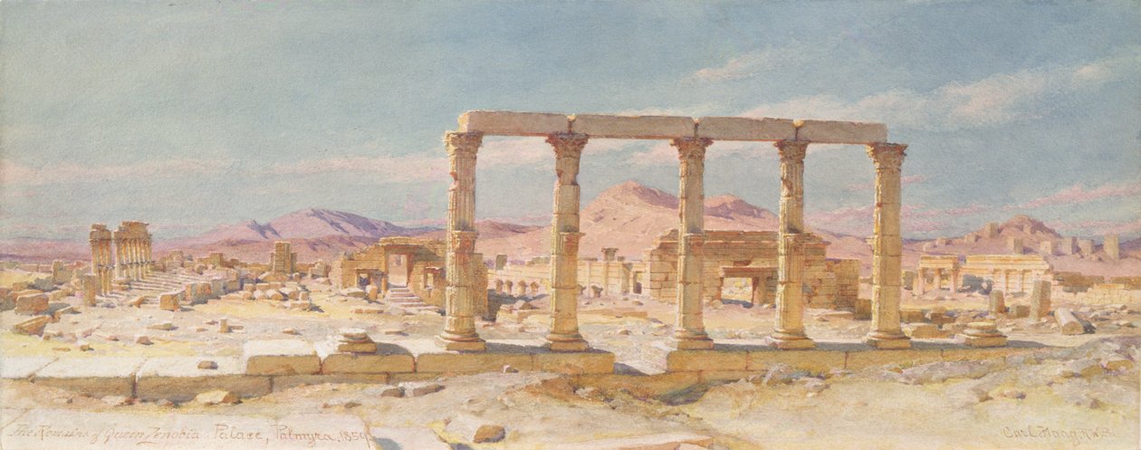 I Resti del Palazzo di Zenobia, Palmira da Carl Haag