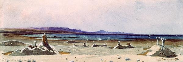 Tombe nel deserto dei pellegrini della Mecca, vicino al Mar Rosso da Carl Haag