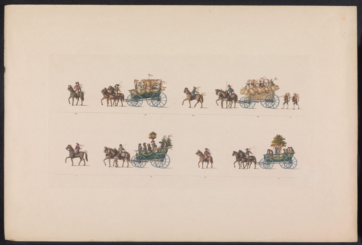 Processione per il matrimonio della Principessa Sofia, 1842 (tavola 5) da Carl Hess