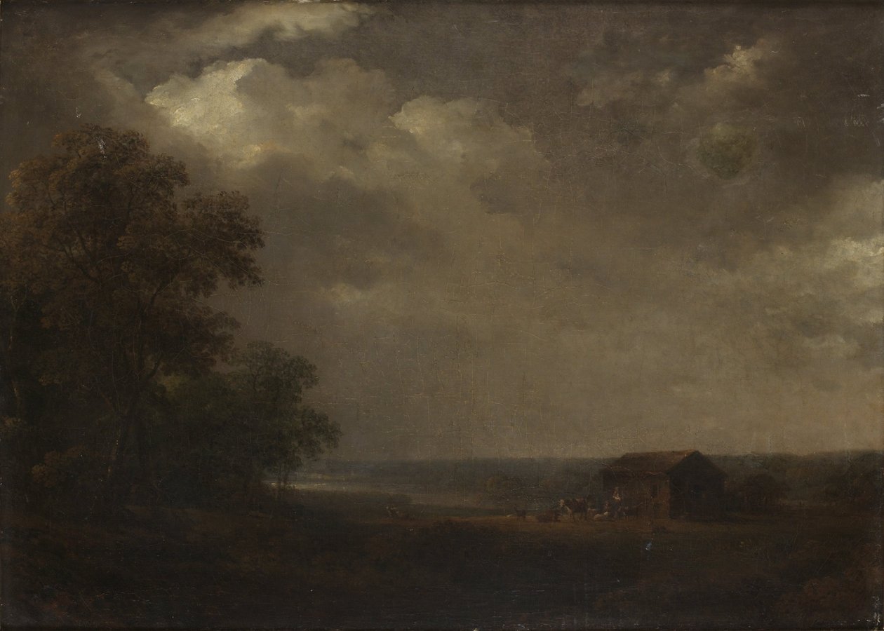 Paesaggio con case e bestiame da Carl Johan Fahlcrantz