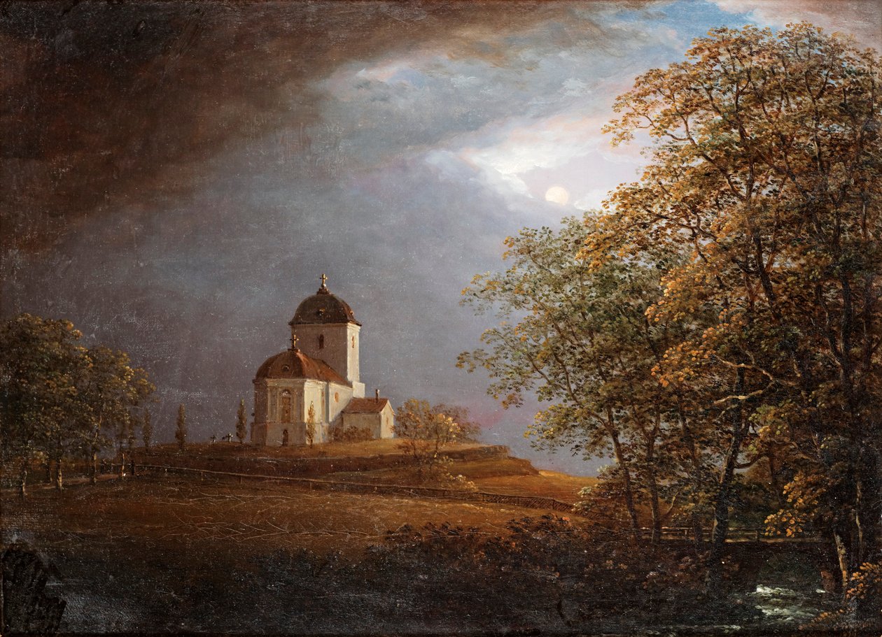 Vista dalla chiesa di Andrarums da Carl Johan Fahlcrantz
