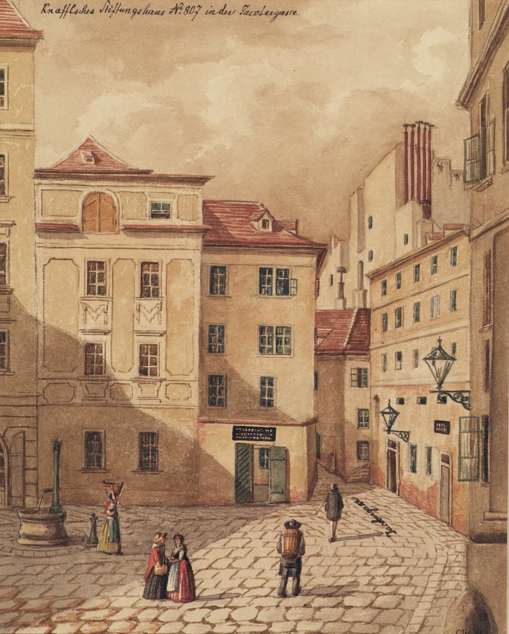 La casa della fondazione Knaffel in Jacobergasse n. 807 a Vienna da Carl L. Wiesböck