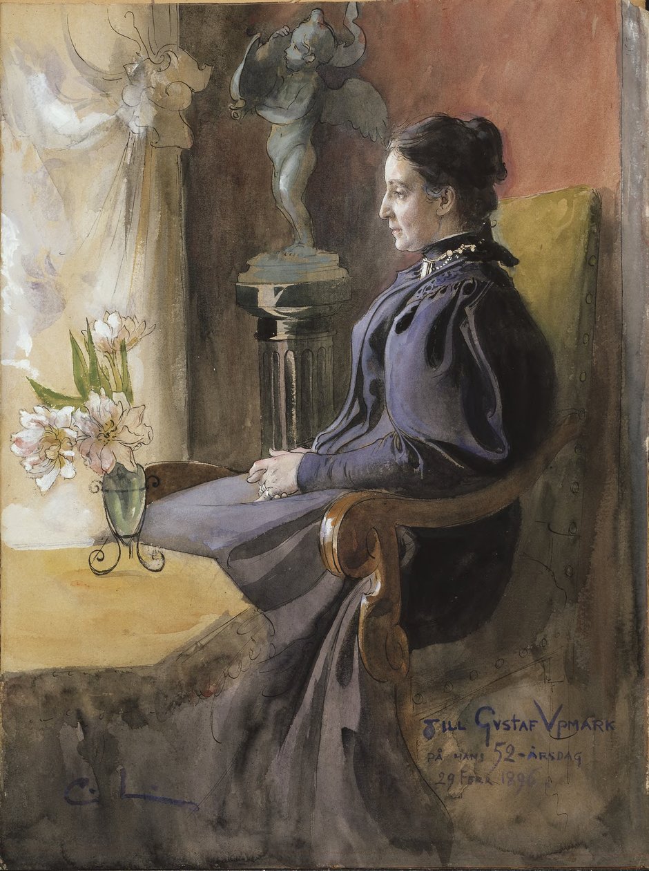 Eva Upmark, 1852-1944, nata a Kindstrand da Carl Larsson