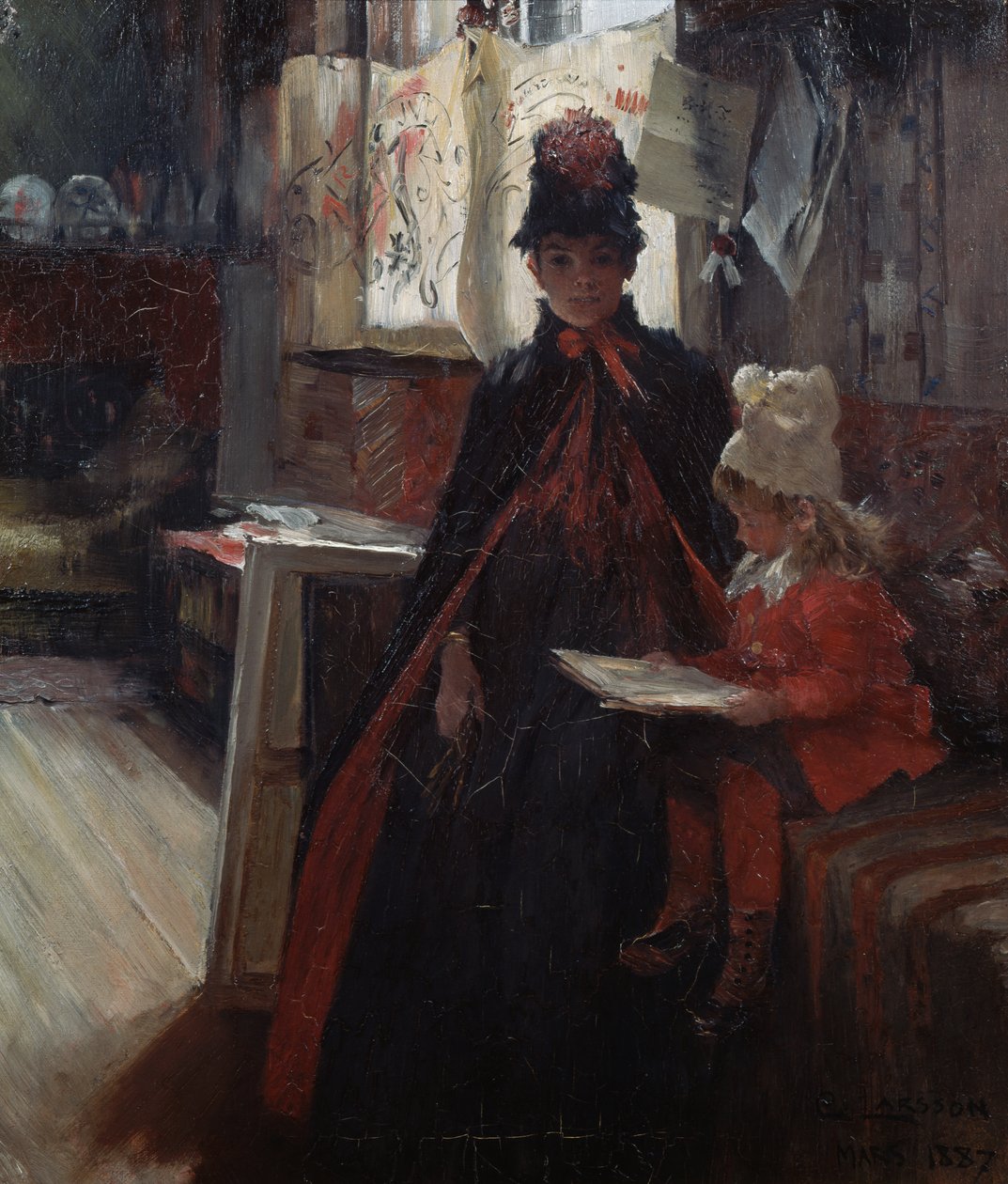 A Valand, interno con Karin e Suzanne da Carl Larsson