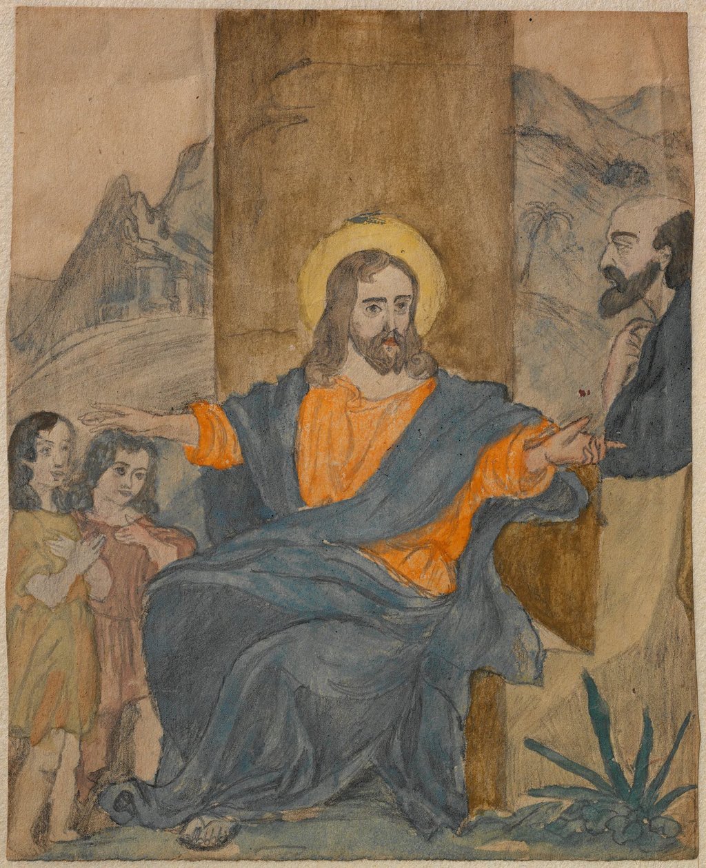 Gesù benedice i bambini da Carl Larsson