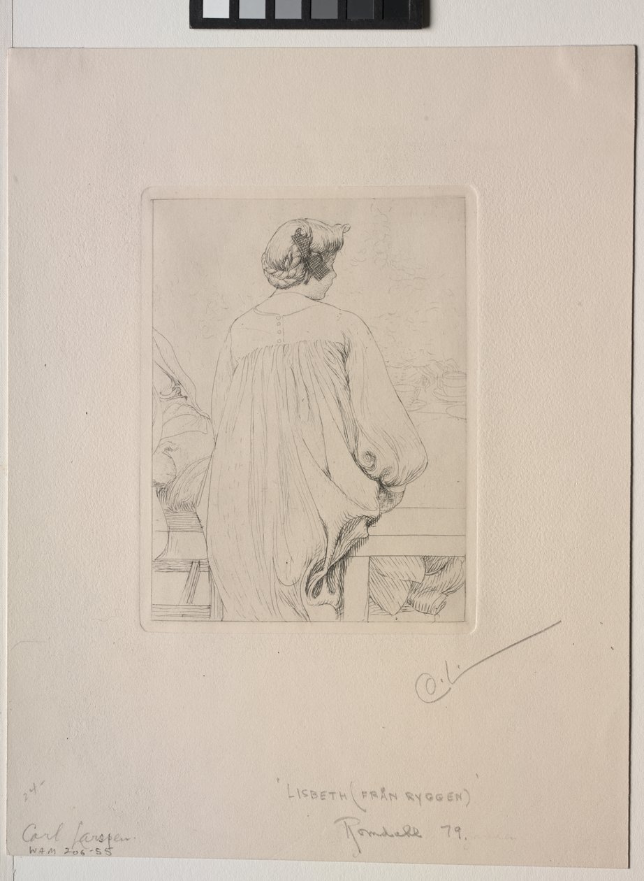 Lisbeth, vista da dietro da Carl Larsson