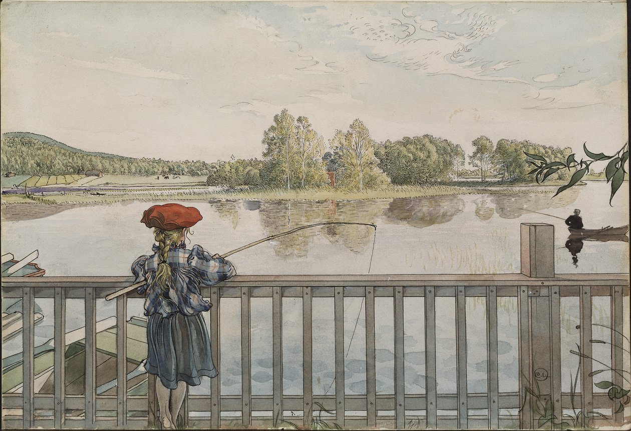 Lisbeth a pesca da Carl Larsson