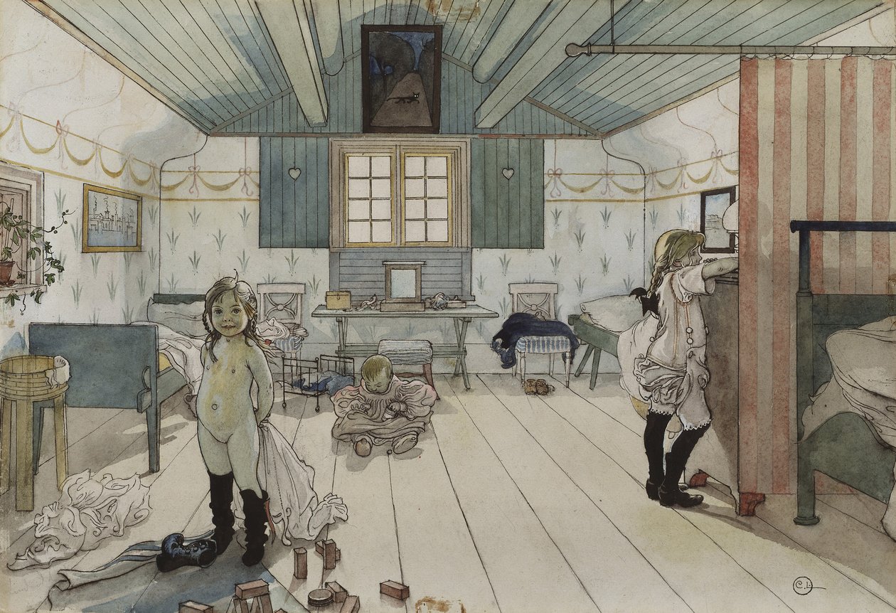 La stanza delle mamme e delle bambine, dalla serie Una casa da Carl Larsson