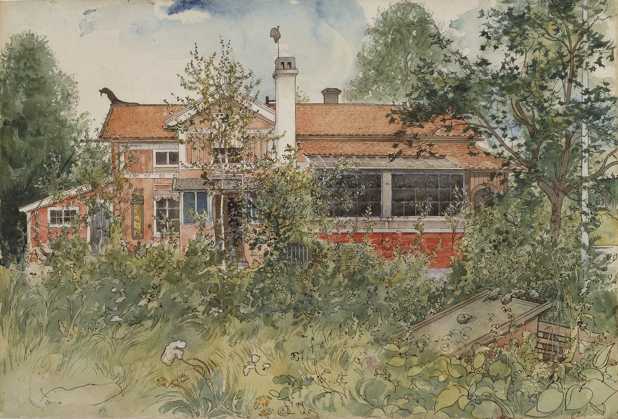 Il cottage, dalla serie A Home, c.1895 da Carl Larsson
