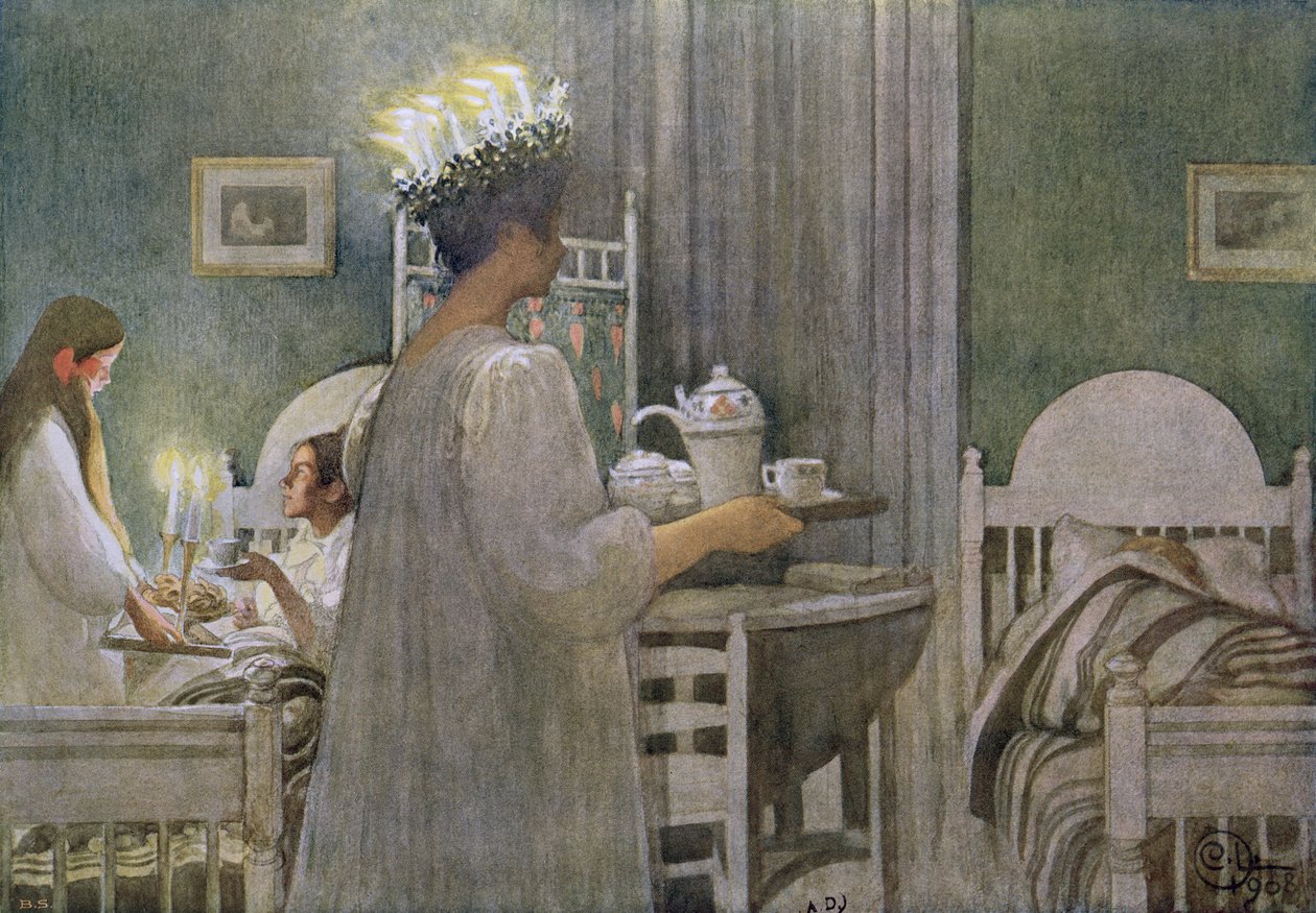 La Festa di Santa Lucia il 13 dicembre da Carl Larsson