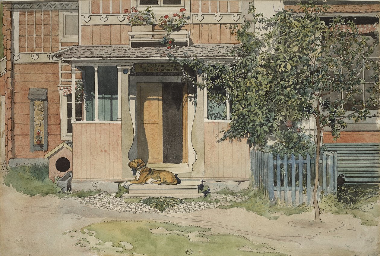 La veranda, dalla serie Una casa da Carl Larsson