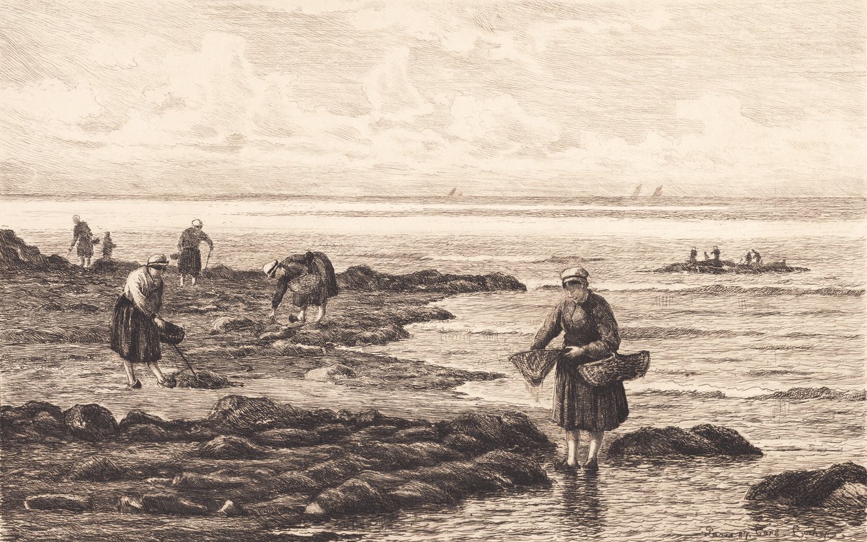 Pescatori di gamberi in Bretagna da Carl Locher