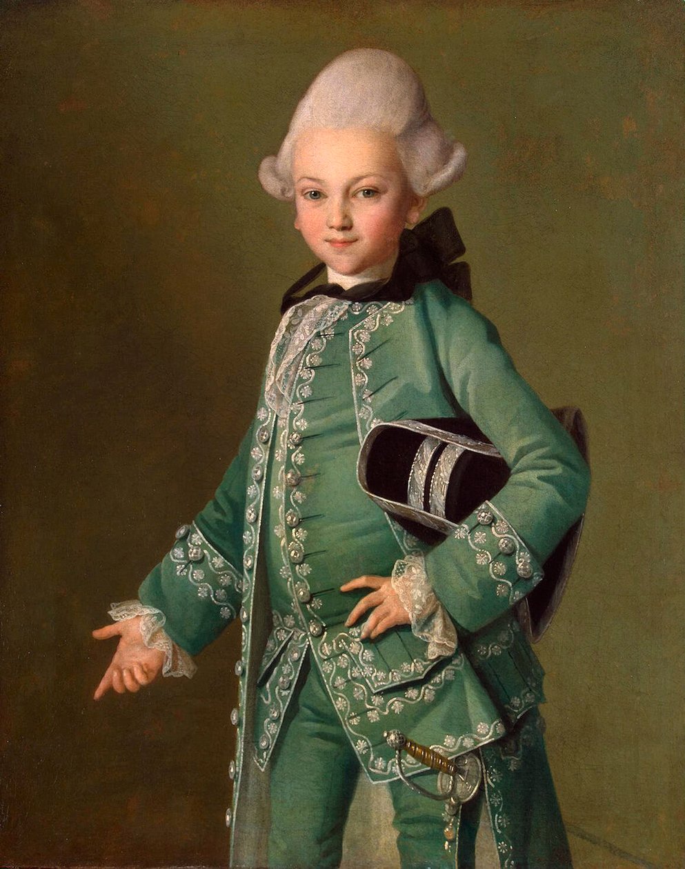 Ritratto del Conte Alexei Bobrinsky da bambino da Carl Ludwig Johann Christineck