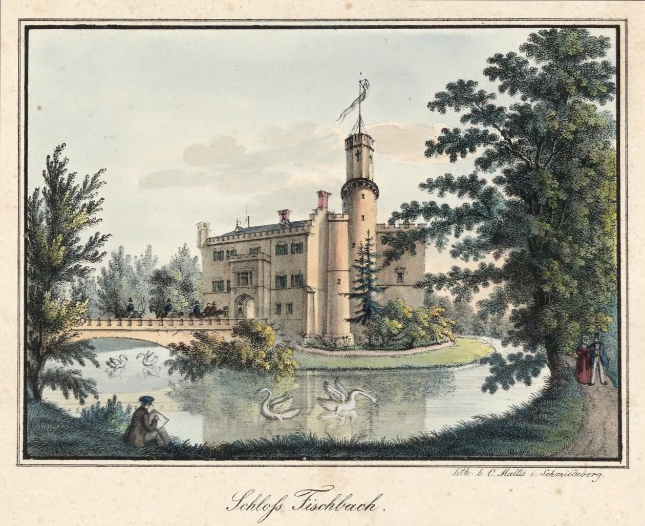 Castello di Fischbach (Slesia) da Carl Mattis