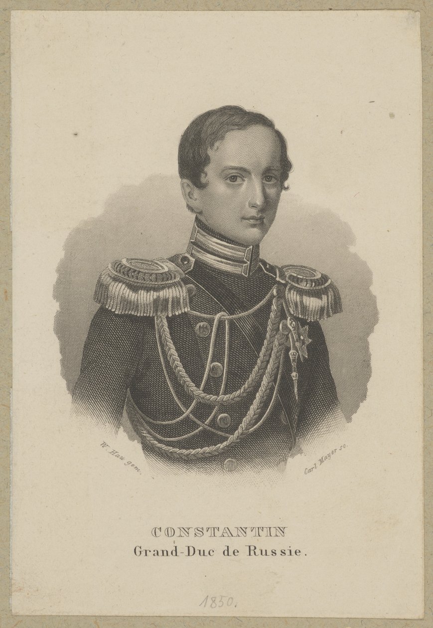 Konstanty Mikołajewicz Romanow (1827 Pietroburgo - 1892 Pawłowsk) - granduca di Russia, generale e viceré del Regno di Polonia, presidente del Consiglio di Stato del Regno del Congresso, ammiraglio della flotta da Carl Mayer