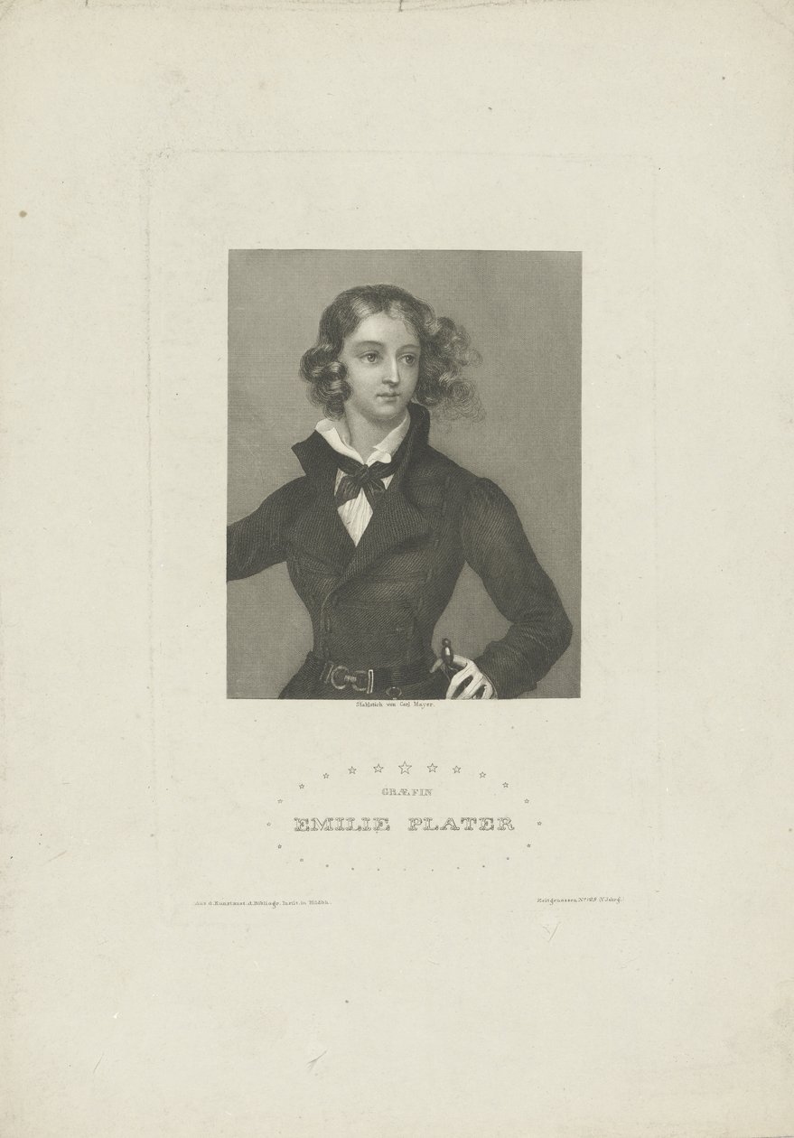 Ritratto di Emilia Plater 1806-1831, ca 1834 da Carl Mayer