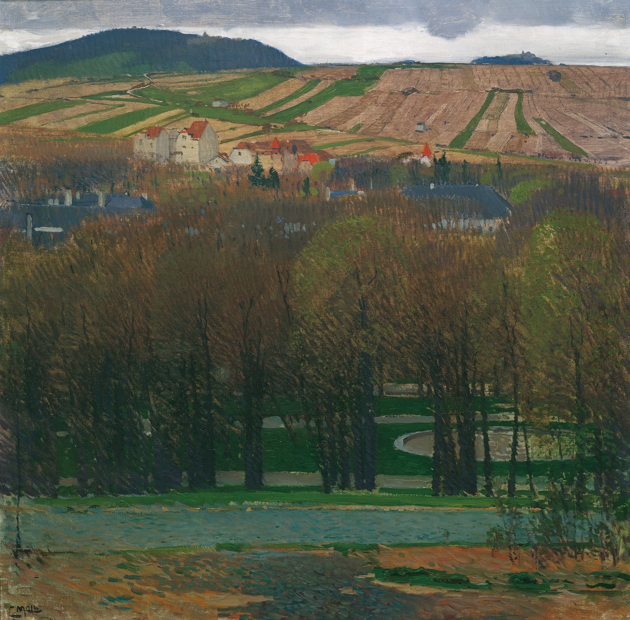 Vista da Heiligenstadt sul Nussberg da Carl Moll