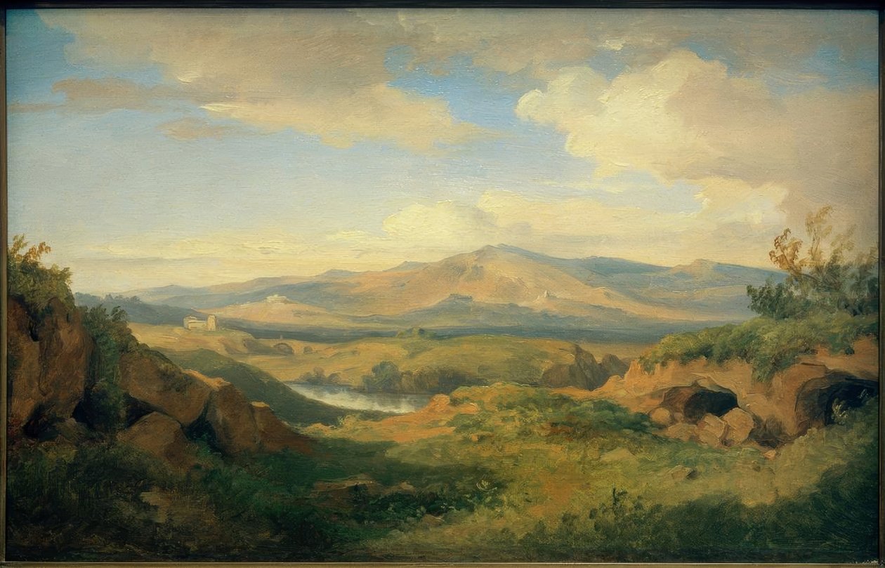 C.Morgenstern, Vista sulle grotte di Cervara da Carl Morgenstern