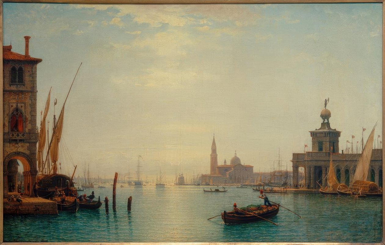 Venezia, Canal Grande, veduta di S.Giorgio da Carl Morgenstern