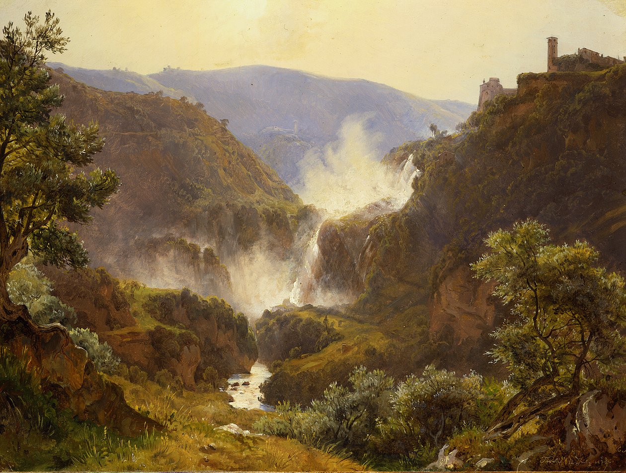 Cascate nei pressi di Tivoli da Carl Morgenstern