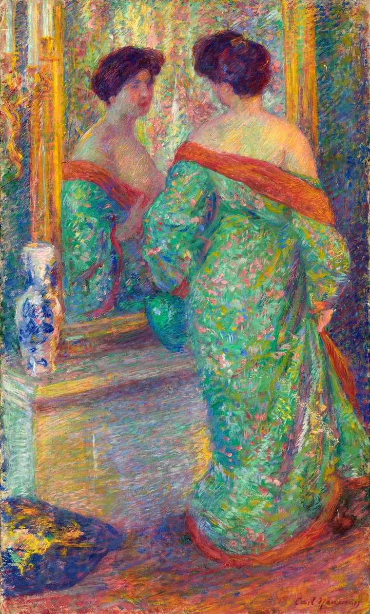 (Signora riflessa nello specchio) da Carl Newman