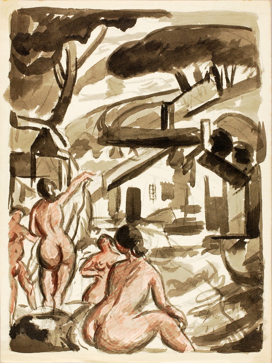 Gruppo di quattro nudi femminili da Carl Newman