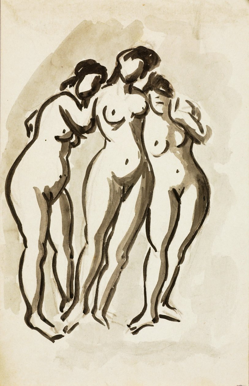 Gruppo di tre nudi femminili da Carl Newman