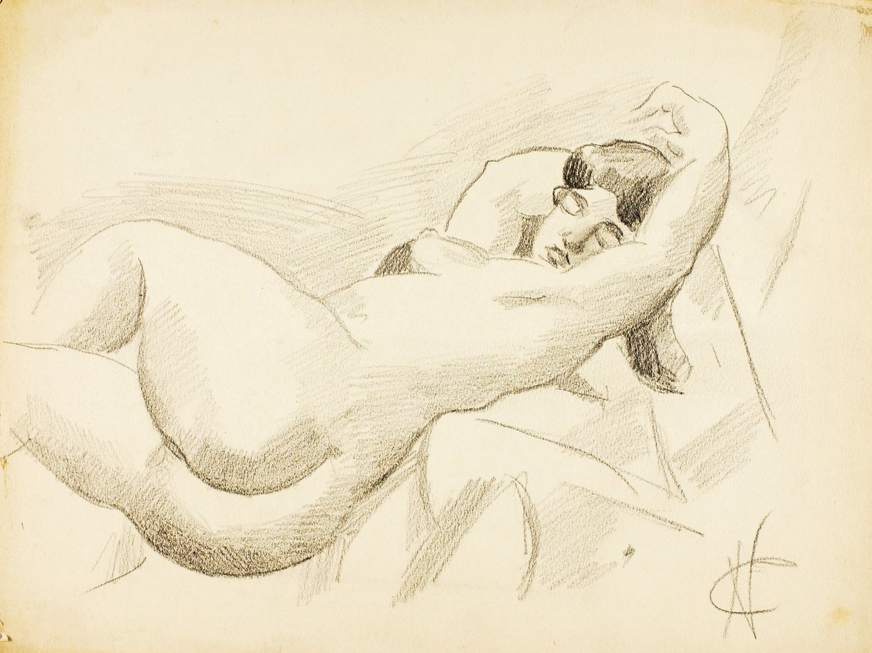 Nudo femminile reclinato da Carl Newman