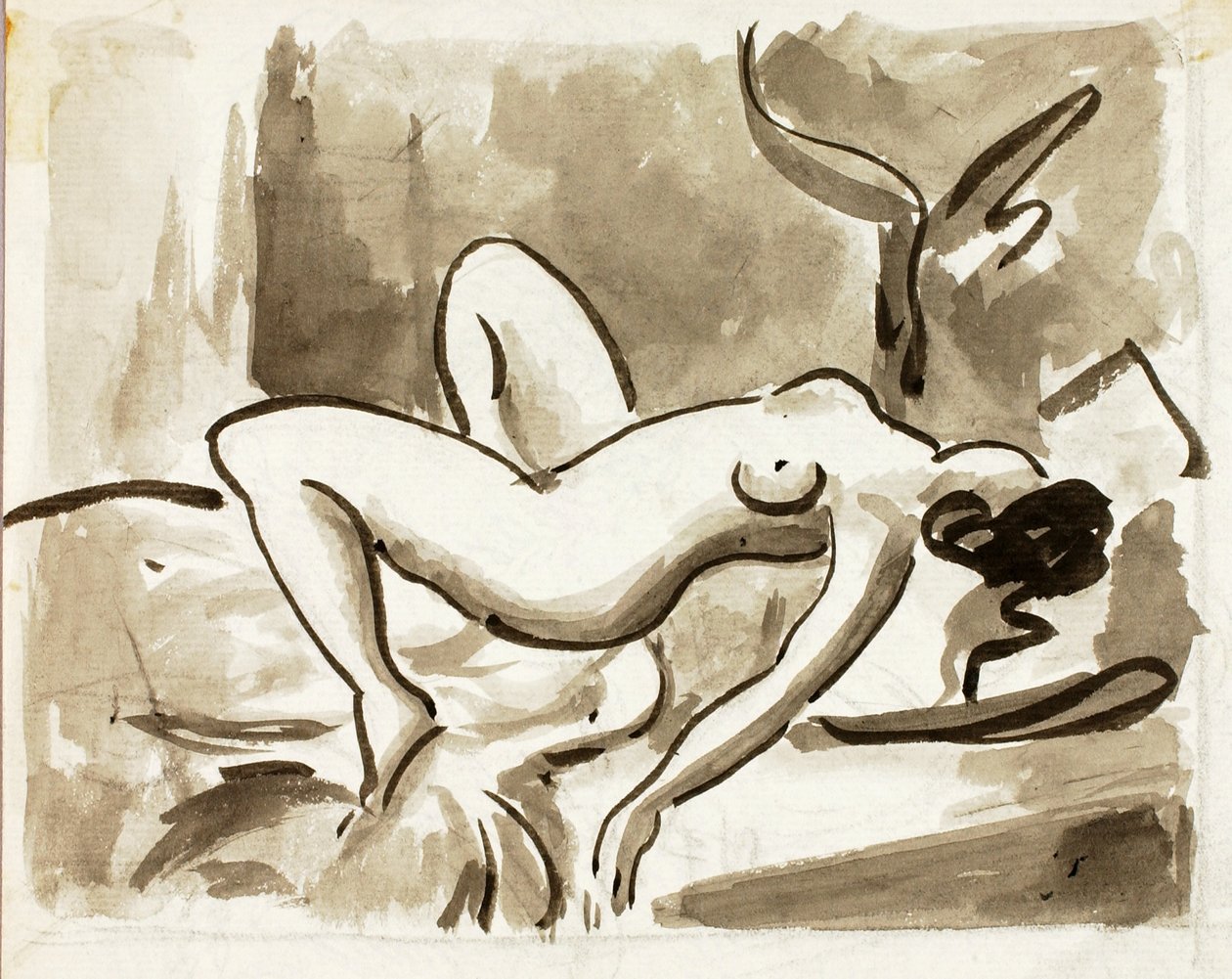Nudo femminile reclinato da Carl Newman