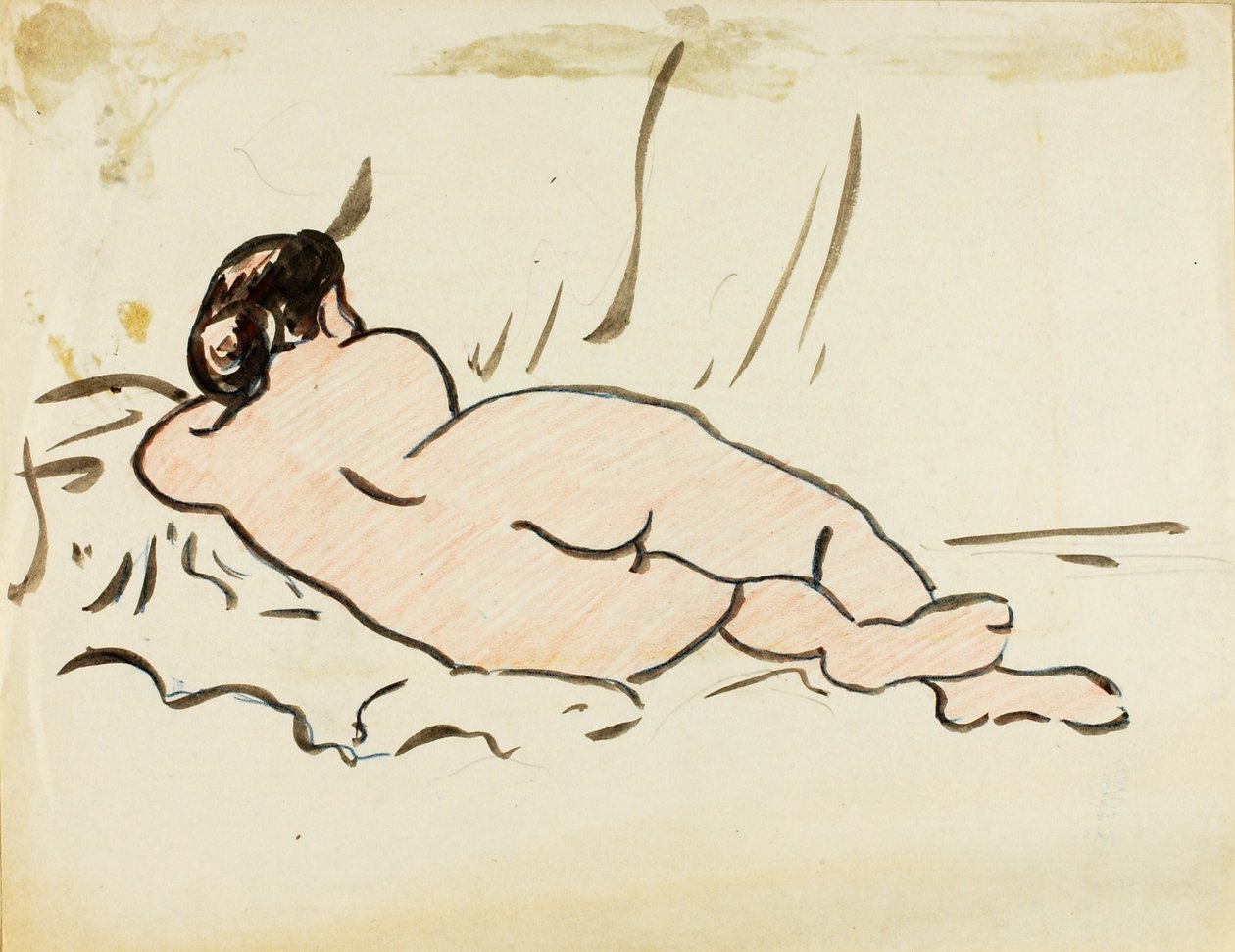 Nudo reclinato, vista di schiena da Carl Newman