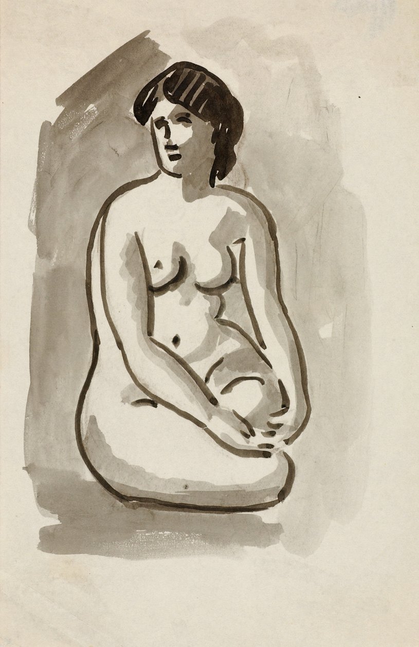 Nudo femminile seduto da Carl Newman