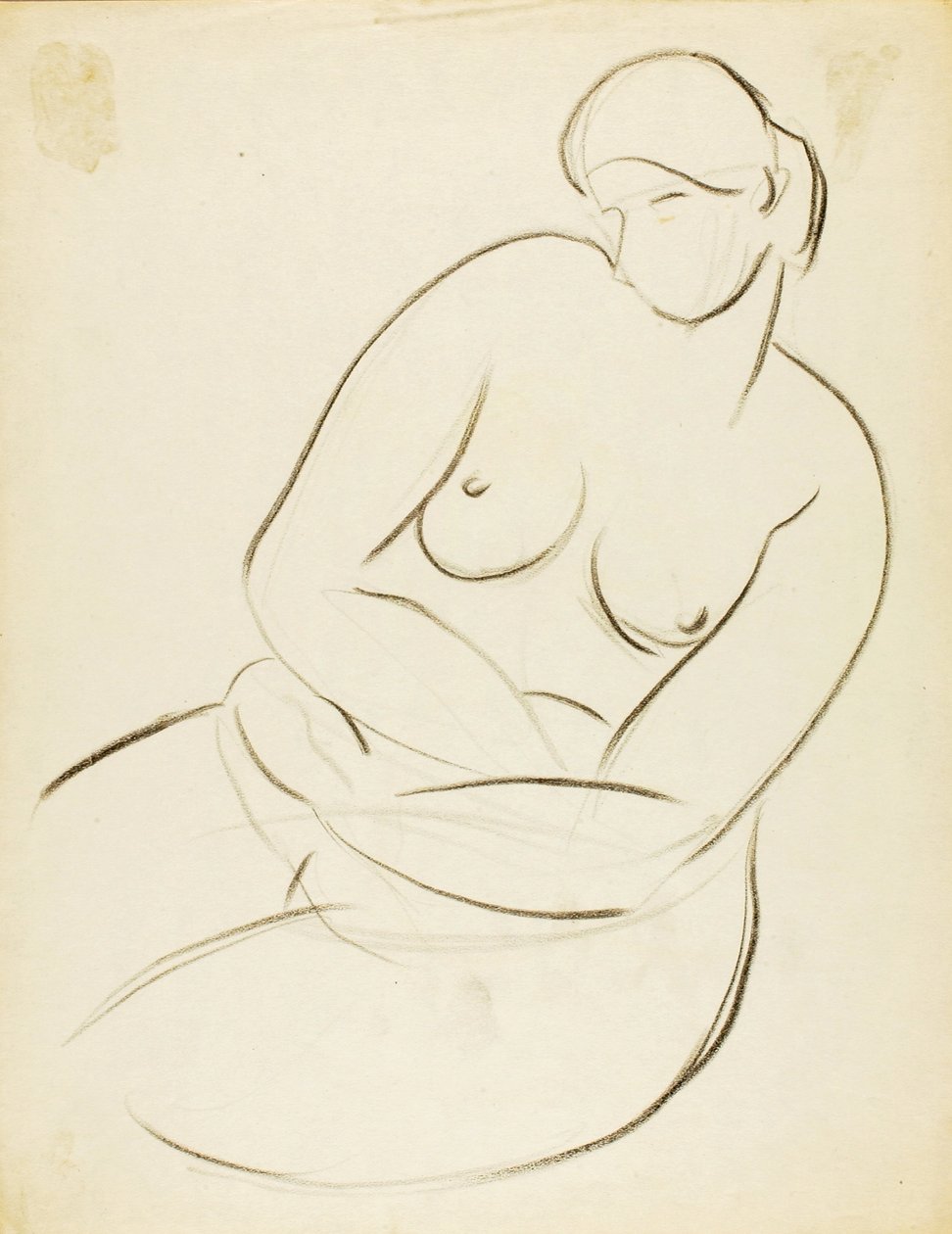 Nudo femminile seduto da Carl Newman
